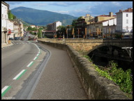 The bike lane on the main road through Foix which leads south to Ax-les-Thermes.jpg