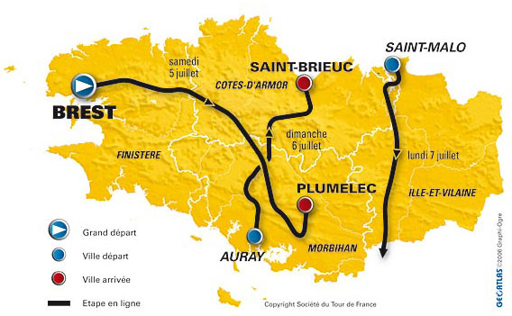 2007 tour de france route map