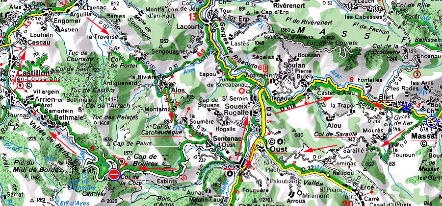 col de la core route map
