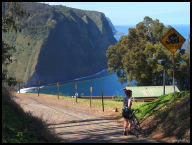 Dismounting for the 25% grade,  .75 mile hike to the valley.jpg